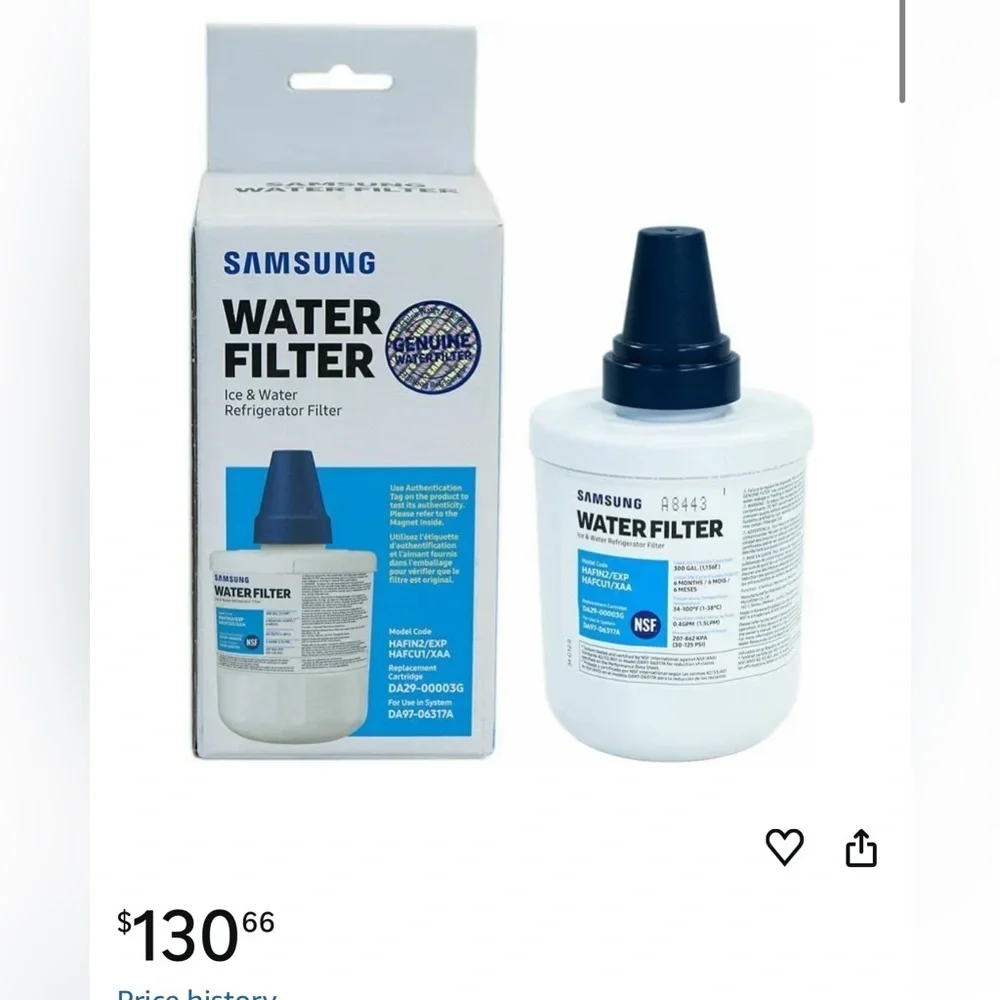 Samsung Blue and White Refrigerator Water Filter